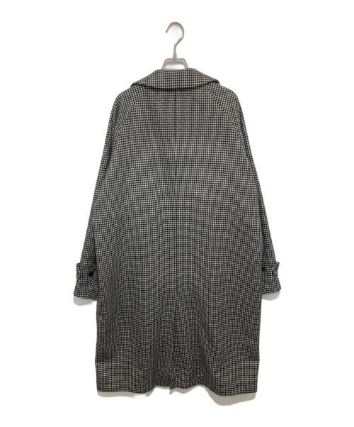 ESTNATION（エストネーション）ESTNATION (エストネーション) ウールチェック バルマカーンコート　42-200-01-115926 ブラック サイズ:50の古着・服飾アイテム