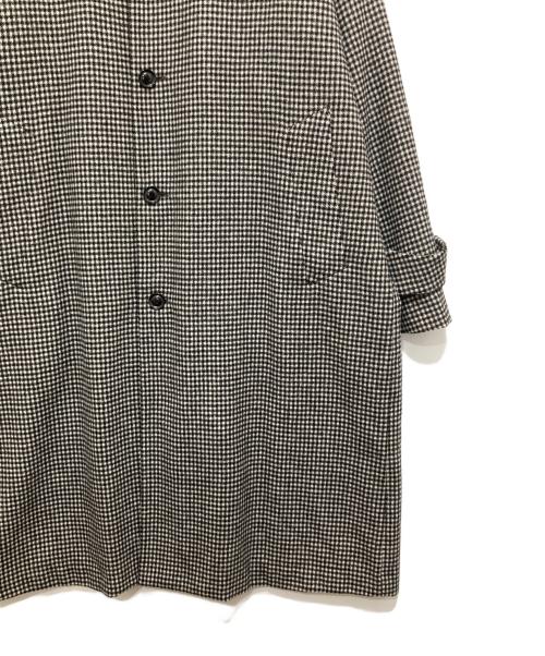 ESTNATION（エストネーション）ESTNATION (エストネーション) ウールチェック バルマカーンコート　42-200-01-115926 ブラック サイズ:50の古着・服飾アイテム