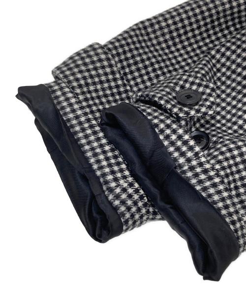 ESTNATION（エストネーション）ESTNATION (エストネーション) ウールチェック バルマカーンコート　42-200-01-115926 ブラック サイズ:50の古着・服飾アイテム