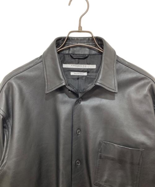 JOURNAL STANDARD TRISECT（ジャーナルスタンダード トライセクト）JOURNAL STANDARD TRISECT (ジャーナルスタンダード トライセクト) ラムレザー The FAT Shirt（ファットシャツ） 24050600807010 ブラック サイズ:Mの古着・服飾アイテム