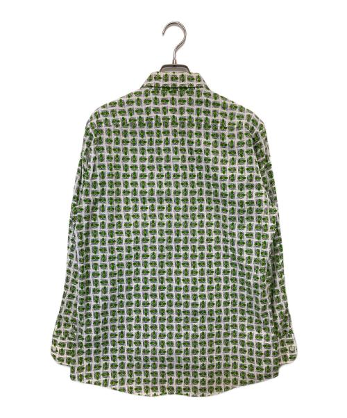 GUCCI（グッチ）GUCCI (グッチ) 総柄　レギュラーカラーシャツ All-over pattern shirt グリーン サイズ:40の古着・服飾アイテム