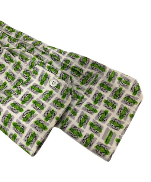 GUCCI（グッチ）GUCCI (グッチ) 総柄　レギュラーカラーシャツ All-over pattern shirt グリーン サイズ:40の古着・服飾アイテム