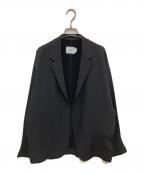 UNITED ARROWS & SONS by DAISUKE OBANAユナイテッドアローズ＆サンズ バイ ダイスケ オバナ）の古着「ボタンレステーラードジャケット　5522-299-0289」｜ブラック