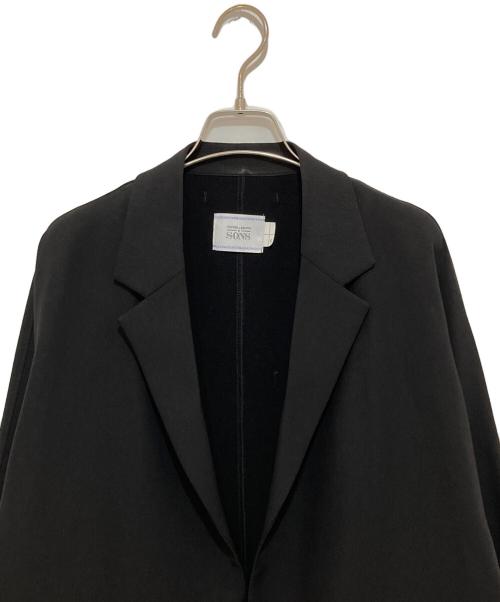 UNITED ARROWS & SONS by DAISUKE OBANA（ユナイテッドアローズ＆サンズ バイ ダイスケ オバナ）UNITED ARROWS & SONS by DAISUKE OBANA (ユナイテッドアローズ＆サンズ バイ ダイスケ オバナ) ボタンレステーラードジャケット　5522-299-0289 ブラック サイズ:Sの古着・服飾アイテム