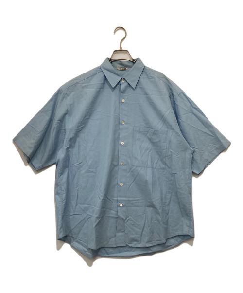 AURALEE（オーラリー）AURALEE (オーラリー) WASHED FINX TWILL BIG HALF SLEEVED SHIRT スカイブルー サイズ:5の古着・服飾アイテム