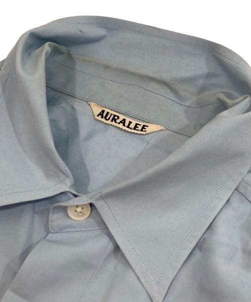 AURALEE（オーラリー）AURALEE (オーラリー) WASHED FINX TWILL BIG HALF SLEEVED SHIRT スカイブルー サイズ:5の古着・服飾アイテム