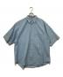 AURALEE（オーラリー）の古着「WASHED FINX TWILL BIG HALF SLEEVED SHIRT」｜スカイブルー