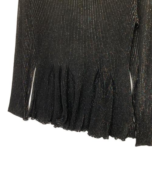 CFCL（シーエフシーエル）CFCL (シーエフシーエル) HYPHA LUCENT GLITTER LONG SLEEVE FLARE TOP（ハイファ ルーセントグリッターロングスリーブフレアトップ） カットソー / CF008KN222 ブラック サイズ:1の古着・服飾アイテム