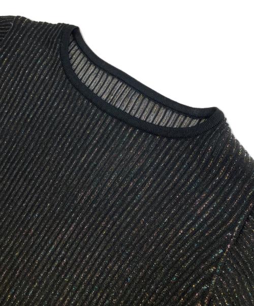 CFCL（シーエフシーエル）CFCL (シーエフシーエル) HYPHA LUCENT GLITTER LONG SLEEVE FLARE TOP（ハイファ ルーセントグリッターロングスリーブフレアトップ） カットソー / CF008KN222 ブラック サイズ:1の古着・服飾アイテム