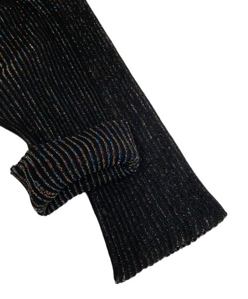 CFCL（シーエフシーエル）CFCL (シーエフシーエル) HYPHA LUCENT GLITTER LONG SLEEVE FLARE TOP（ハイファ ルーセントグリッターロングスリーブフレアトップ） カットソー / CF008KN222 ブラック サイズ:1の古着・服飾アイテム