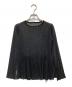 CFCL（シーエフシーエル）の古着「HYPHA LUCENT GLITTER LONG SLEEVE FLARE TOP（ハイファ ルーセントグリッターロングスリーブフレアトップ） カットソー / CF008KN222」｜ブラック