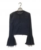 CFCLシーエフシーエル）の古着「HYPHA LUCENT BELL SLEEVE CARDIGAN　ベルスリーブカーディガン　CF008KE014」｜ブラック