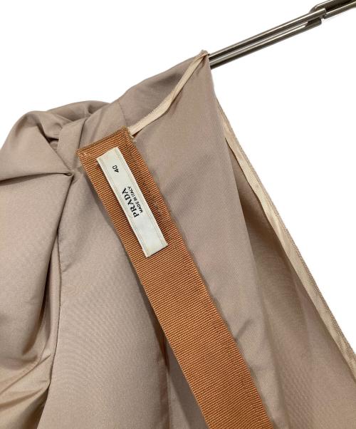 PRADA（プラダ）PRADA (プラダ) Vネックミニドレスワンピース　　P339F	P339F ベージュ サイズ:40の古着・服飾アイテム
