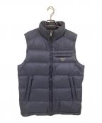 PRADAプラダ）の古着「三角ロゴ トライアングルプレート ダウンベスト　SGJ191 R132」｜ネイビー