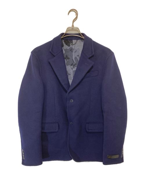 LOUIS VUITTON（ルイ ヴィトン）LOUIS VUITTON (ルイ ヴィトン) ウールカモフラージュ テーラードジャケット HJJ01EVZU ネイビー サイズ:48の古着・服飾アイテム