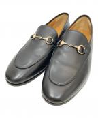GUCCIグッチ）の古着「ヨルダーンローファー ホースビット レザーシューズ786016」｜ブラック