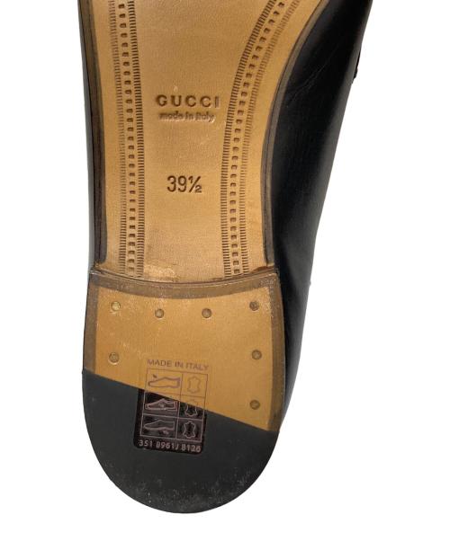 GUCCI（グッチ）GUCCI (グッチ) ヨルダーンローファー ホースビット レザーシューズ786016 ブラック サイズ:39 1/2の古着・服飾アイテム