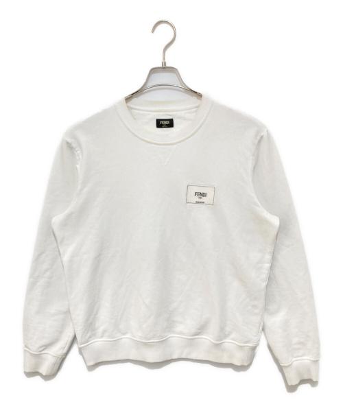 FENDI（フェンディ）FENDI (フェンディ) ロゴスウェット FY1132A9RO ホワイト サイズ:Lの古着・服飾アイテム