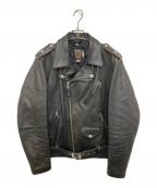 Schottショット）の古着「613UST ONESTAR TALL/ワンスター トール ライダース レザージャケット　USA製」｜ブラック