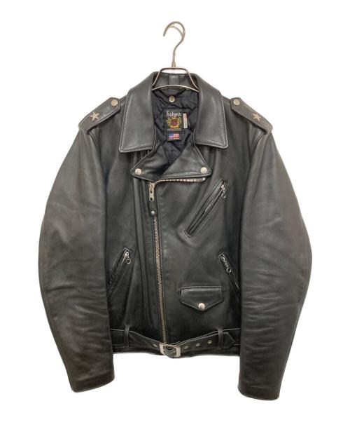 Schott（ショット）Schott (ショット) 613UST ONESTAR TALL/ワンスター トール ライダース レザージャケット　USA製 ブラック サイズ:42 TALLの古着・服飾アイテム