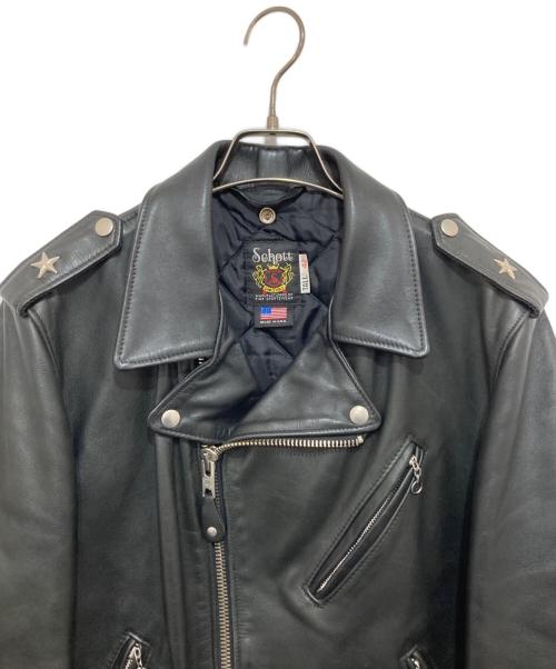 Schott（ショット）Schott (ショット) 613UST ONESTAR TALL/ワンスター トール ライダース レザージャケット　USA製 ブラック サイズ:42 TALLの古着・服飾アイテム
