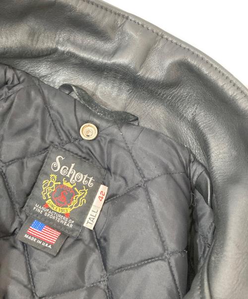 Schott（ショット）Schott (ショット) 613UST ONESTAR TALL/ワンスター トール ライダース レザージャケット　USA製 ブラック サイズ:42 TALLの古着・服飾アイテム