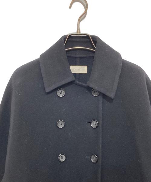 DES PRES（デ プレ）DES PRES (デ プレ) ウールモッサ ステンカラーミディコート 24AW　22-08-44-08308 ブラック サイズ:Fの古着・服飾アイテム