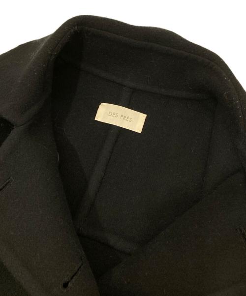 DES PRES（デ プレ）DES PRES (デ プレ) ウールモッサ ステンカラーミディコート 24AW　22-08-44-08308 ブラック サイズ:Fの古着・服飾アイテム