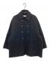 DES PRES（デ プレ）の古着「ウールモッサ ステンカラーミディコート 24AW　22-08-44-08308」｜ブラック