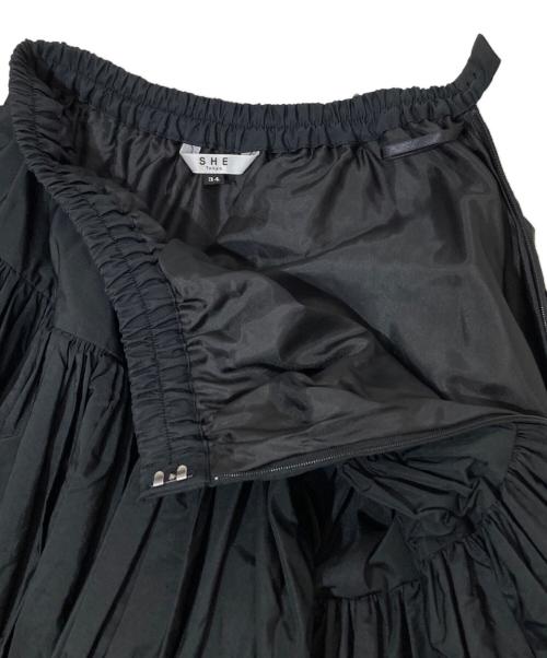 SHE TOKYO（シートーキョー）SHE TOKYO (シートーキョー) Eleanor（エレノア）スカート　S-SK-419 ブラック サイズ:34の古着・服飾アイテム