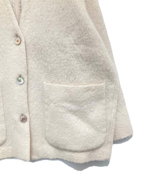 YORI（ヨリ）YORI (ヨリ) ウールモヘアシャギージャケット　YR2125-098AW-6 アイボリー サイズ:Fの古着・服飾アイテム