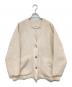 YORI（ヨリ）の古着「ウールモヘアシャギージャケット　YR2125-098AW-6」｜アイボリー