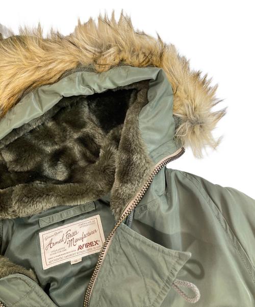 AVIREX（アヴィレックス）AVIREX (アヴィレックス) N-3Bフライトジャケット　Flight Jacket military jacket  commercial fake fur 6152175 オリーブ サイズ:XLの古着・服飾アイテム
