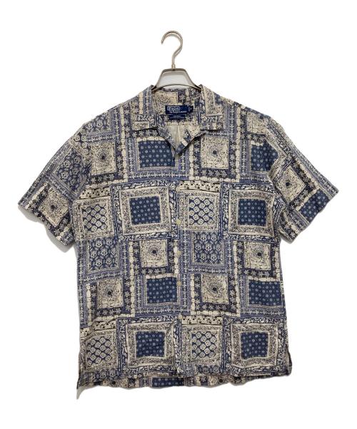 POLO RALPH LAUREN（ポロ・ラルフローレン）POLO RALPH LAUREN (ポロ・ラルフローレン) オープンカラーシャツ ブルー サイズ:Mの古着・服飾アイテム