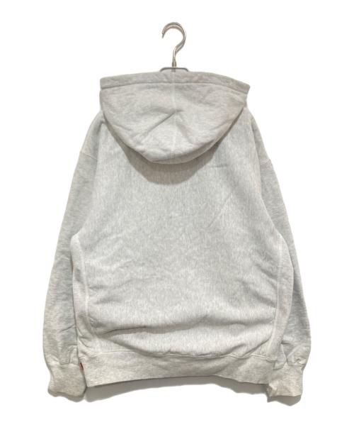SUPREME（シュプリーム）SUPREME (シュプリーム) Micro Logo Hooded Sweatshirt　マイクロロゴフーデットスウェットパーカー グレー サイズ:Mの古着・服飾アイテム