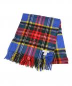 JOSHUA ELLISジョシュア エリス）の古着「カシミヤ 大判ストール」｜レッド×ブルー