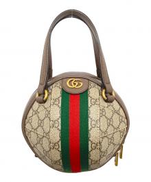 GUCCI（グッチ）の古着「オフィディア GGスプリーム  ボール型 2WAYハンドバッグ　574794」｜ブラウン