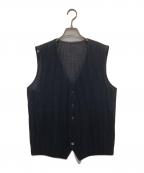 HOMME PLISSE ISSEY MIYAKEオム プリッセ イッセイ ミヤケ）の古着「プリーツベスト　HP51JE210」｜ブラック