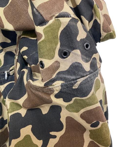 L.L.Bean（エルエルビーン）L.L.Bean (エルエルビーン) 迷彩柄フィールドコート　ハンティングジャケット　ダックハンターカモ　襟コーデュロイ　カモフラカバーオール オリーブ サイズ:無の古着・服飾アイテム