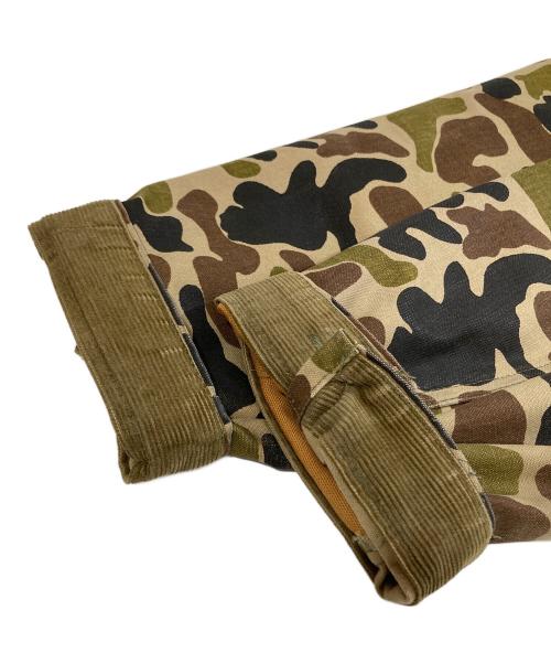 L.L.Bean（エルエルビーン）L.L.Bean (エルエルビーン) 迷彩柄フィールドコート　ハンティングジャケット　ダックハンターカモ　襟コーデュロイ　カモフラカバーオール オリーブ サイズ:無の古着・服飾アイテム