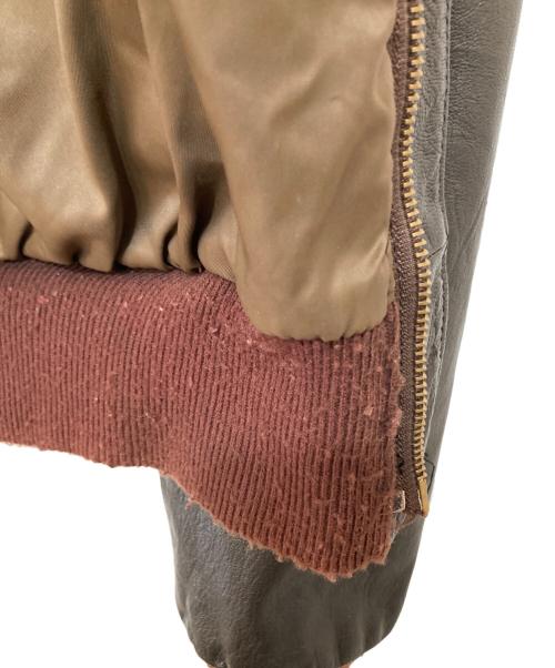 Eddie Bauer（エディーバウアー）Eddie Bauer (エディーバウアー) 80年代 A-2 レザーフライトジャケット USA製 黒タグ ブラック サイズ:40の古着・服飾アイテム