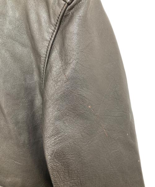 Eddie Bauer（エディーバウアー）Eddie Bauer (エディーバウアー) 80年代 A-2 レザーフライトジャケット USA製 黒タグ ブラック サイズ:40の古着・服飾アイテム