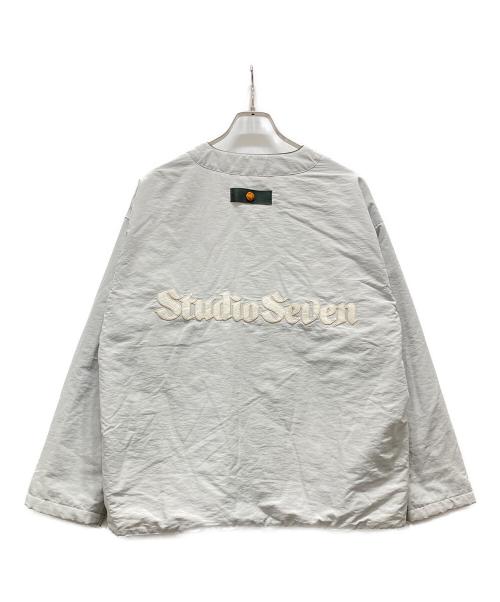 studio seven（スタジオセブン）STUDIO SEVEN (スタジオセブン) Padded Zip V-neck Coverall グレー サイズ:Mの古着・服飾アイテム