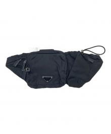 PRADA（プラダ）の古着「ナイロンウエストバッグ VA0056」｜ブラック