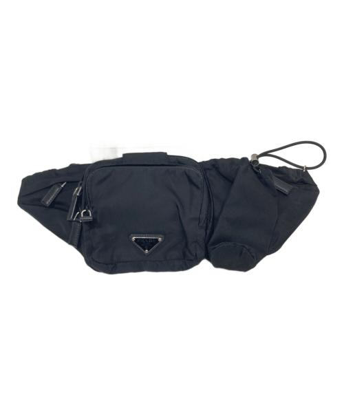 PRADA（プラダ）PRADA (プラダ) ナイロンウエストバッグ VA0056 ブラックの古着・服飾アイテム
