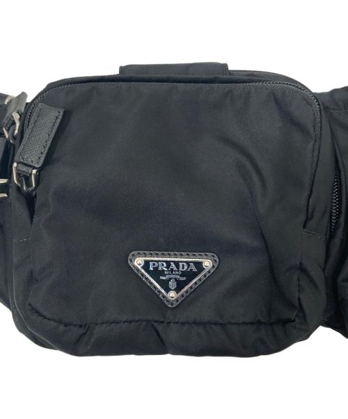 PRADA（プラダ）PRADA (プラダ) ナイロンウエストバッグ VA0056 ブラックの古着・服飾アイテム