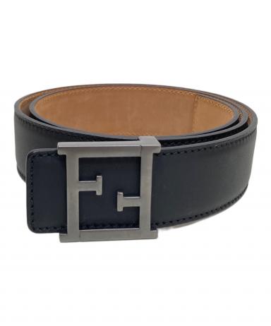 中古・古着通販】FENDI (フェンディ) ダブルF レザーベルト ブラック