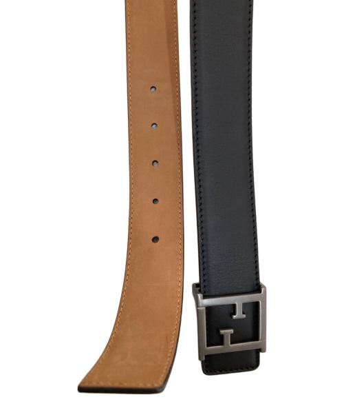 FENDI（フェンディ）FENDI (フェンディ) ダブルF レザーベルト ブラック サイズ:75/30の古着・服飾アイテム