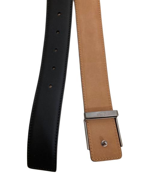 FENDI（フェンディ）FENDI (フェンディ) ダブルF レザーベルト ブラック サイズ:75/30の古着・服飾アイテム