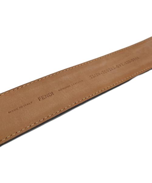 FENDI（フェンディ）FENDI (フェンディ) ダブルF レザーベルト ブラック サイズ:75/30の古着・服飾アイテム